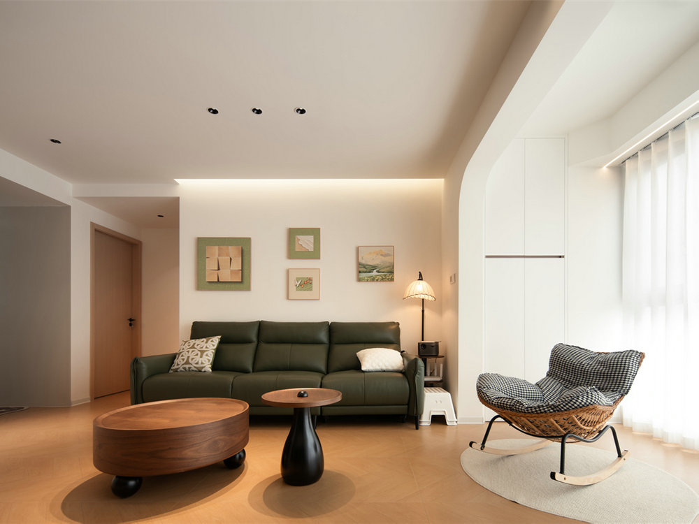 二十四城98平簡約原木風(fēng)格裝修效果圖