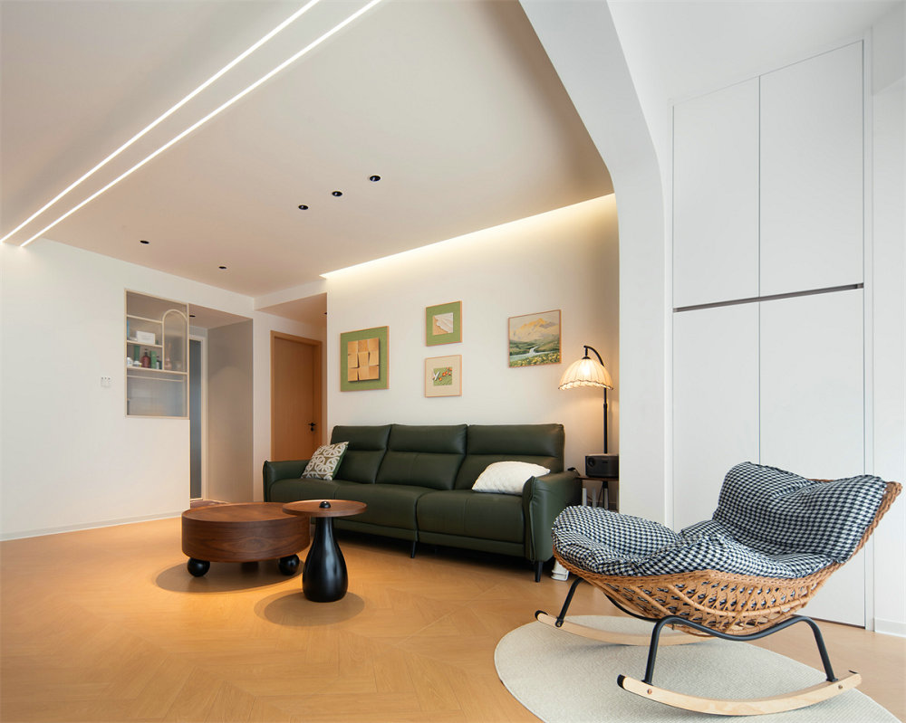 二十四城98平簡約原木風(fēng)格裝修效果圖