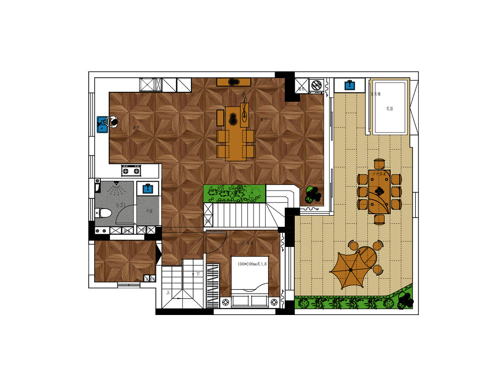 碧樂(lè)城220平中古法式風(fēng)格裝修效果圖