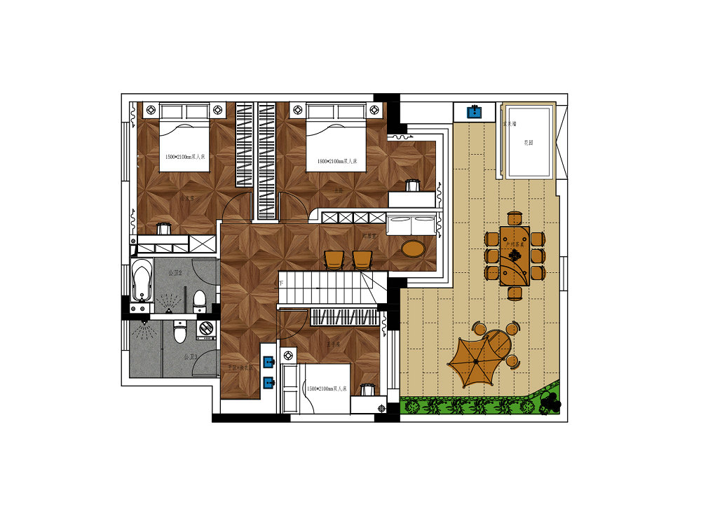 碧樂(lè)城220平中古法式風(fēng)格裝修效果圖