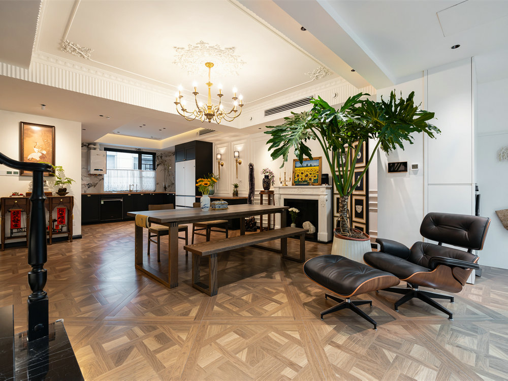 碧樂(lè)城220平中古法式風(fēng)格裝修效果圖