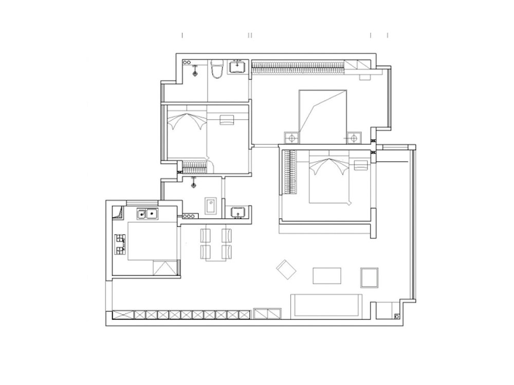 雅居樂(lè)花園105平現(xiàn)代風(fēng)格裝修效果圖