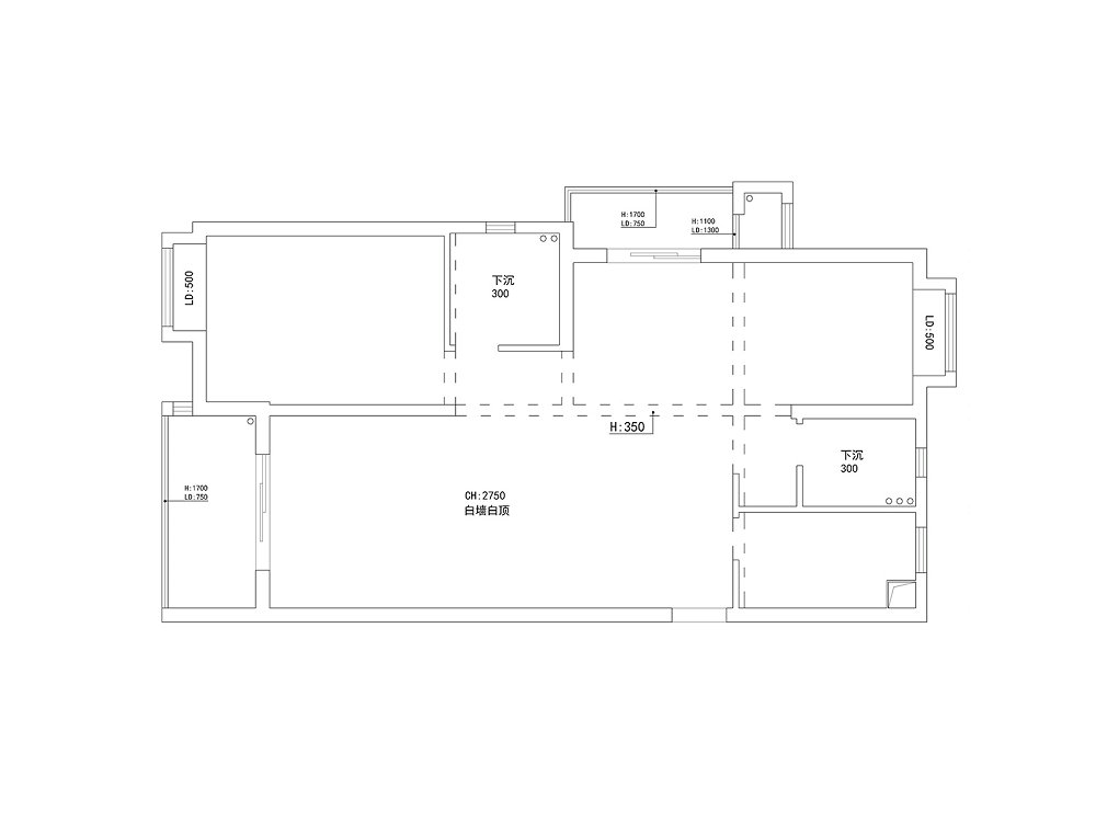 美聯(lián)城觀120平奶油風(fēng)格裝修效果圖
