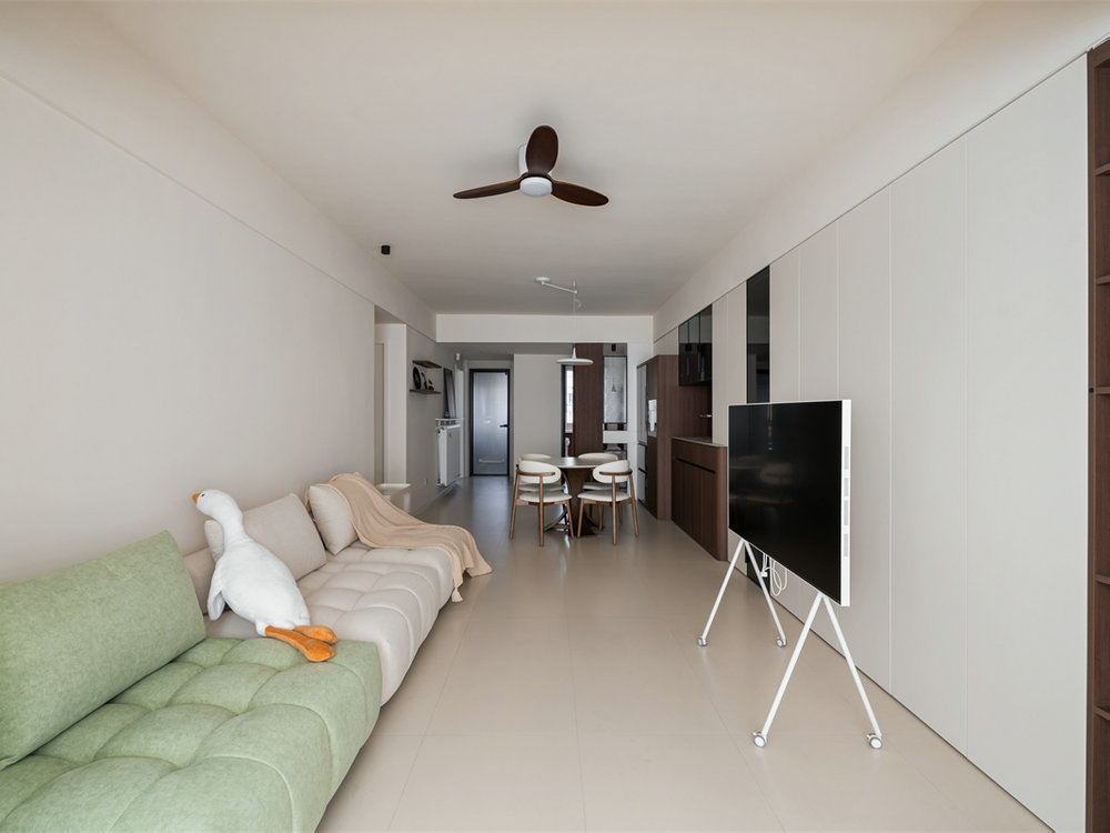 美聯(lián)城觀120平奶油風(fēng)格裝修效果圖