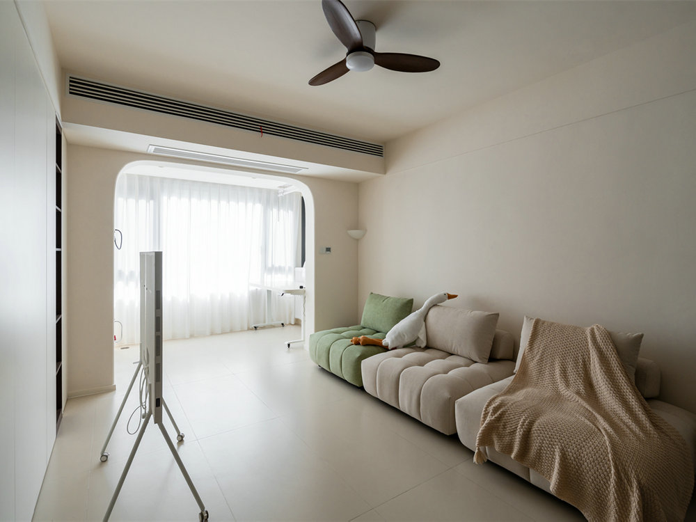 美聯(lián)城觀120平奶油風(fēng)格裝修效果圖