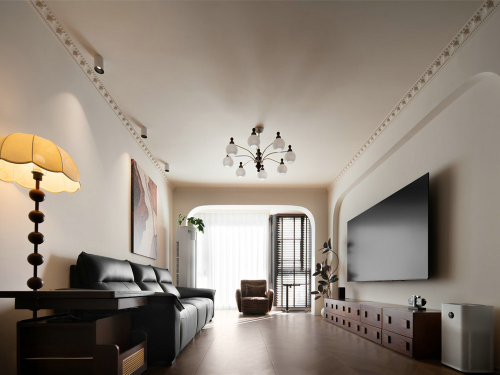 錦繡龍城117平中古風(fēng)格裝修效果圖