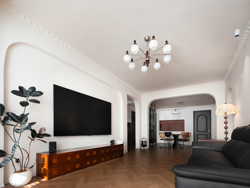 錦繡龍城117平中古風(fēng)格裝修效果圖