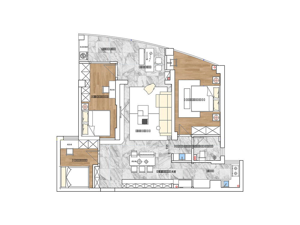 金湖天地120平現(xiàn)代風格裝修效果圖