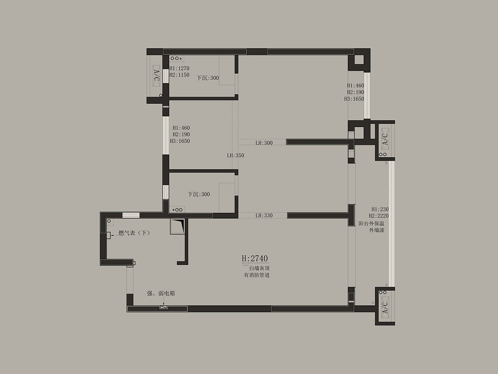 二十四城118平法式復(fù)古風(fēng)裝修效果圖