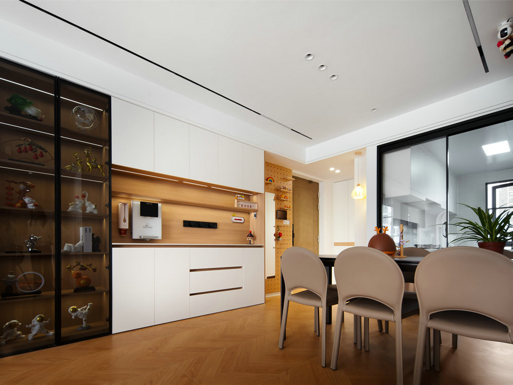 綠城留香園132平原木奶油風(fēng)格裝修效果圖