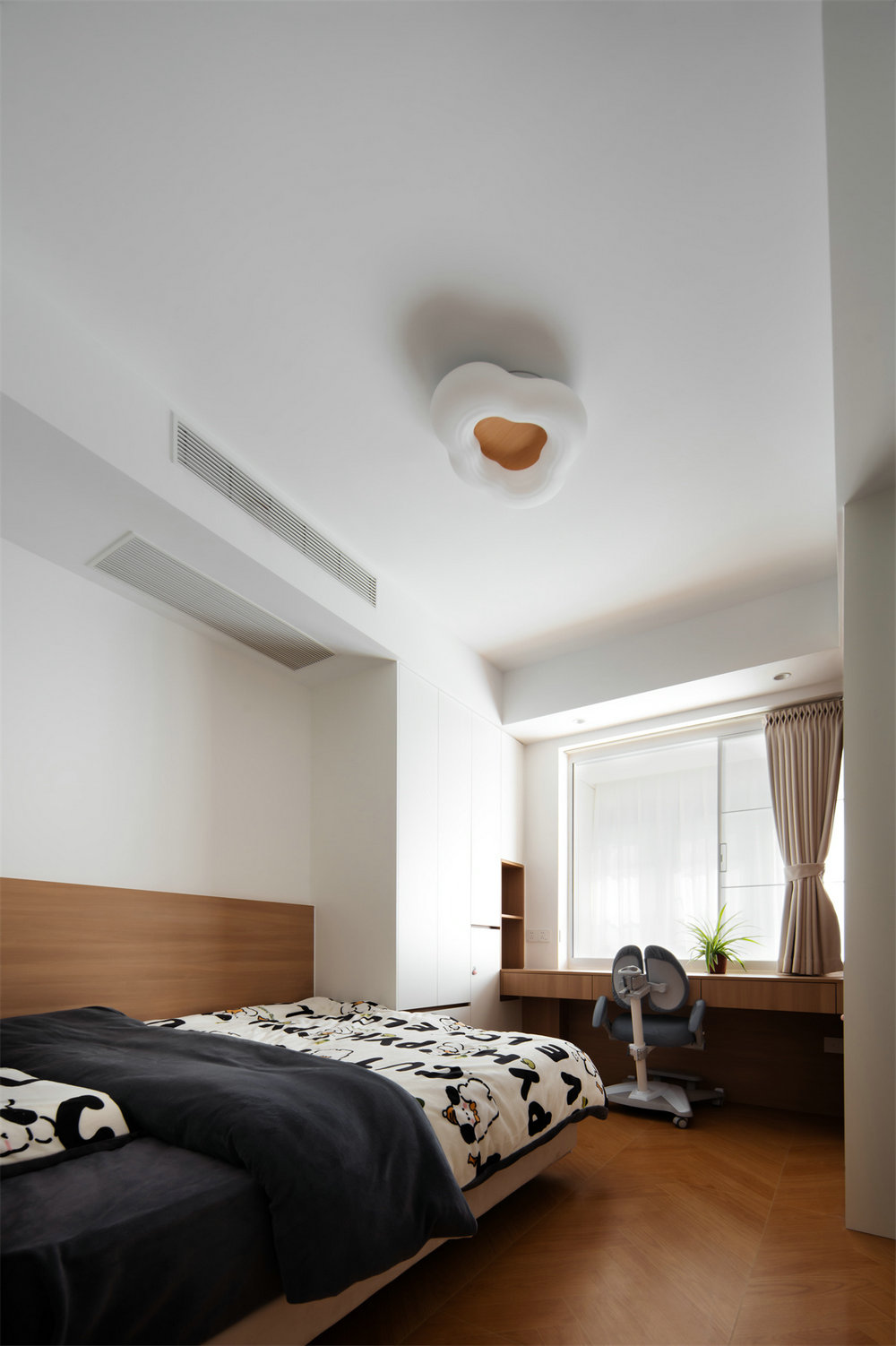 綠城留香園132平原木奶油風(fēng)格裝修效果圖