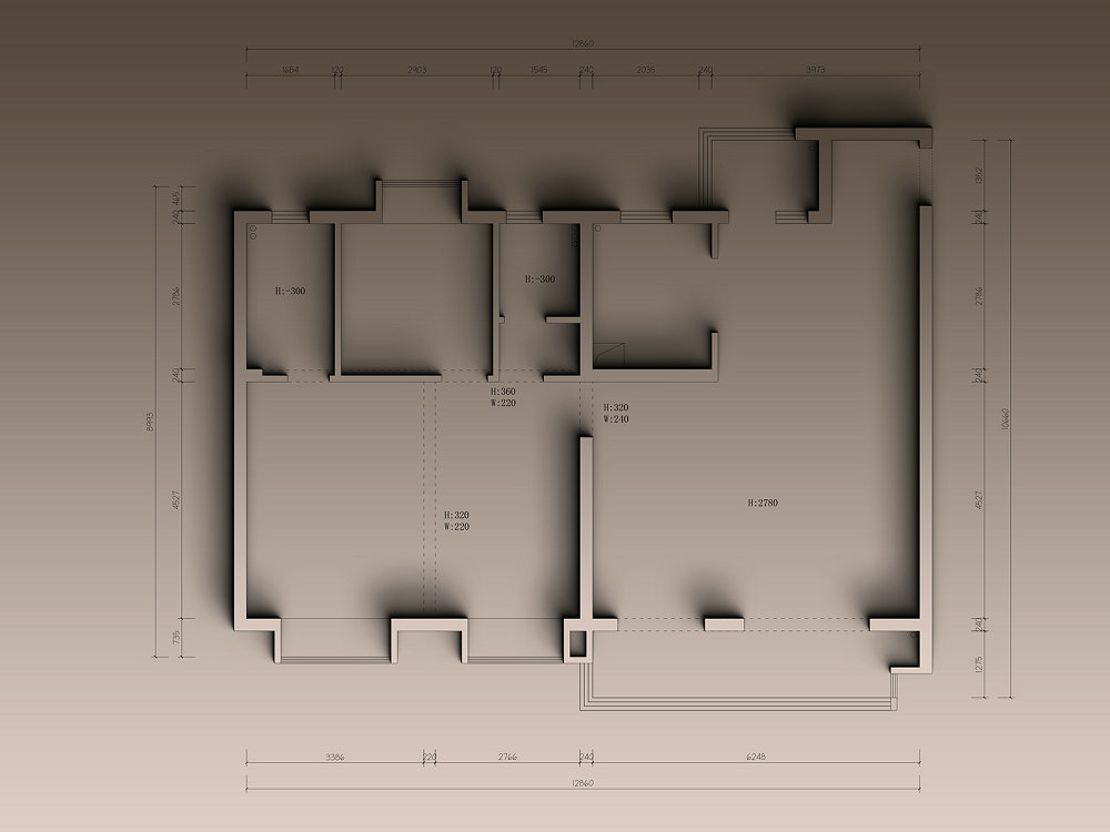 鋼旅藍郡141平奶油風格裝修效果圖