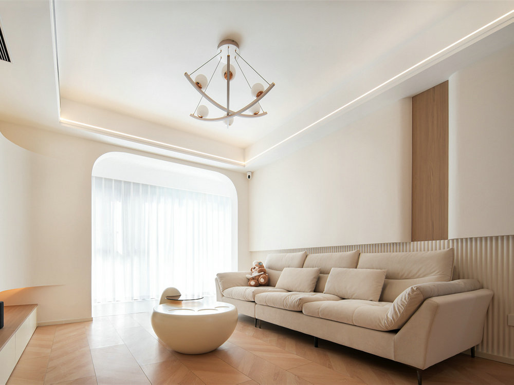 鋼旅藍郡141平奶油風格裝修效果圖