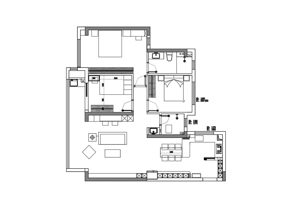 中交澄園130平現(xiàn)代風(fēng)格裝修效果圖