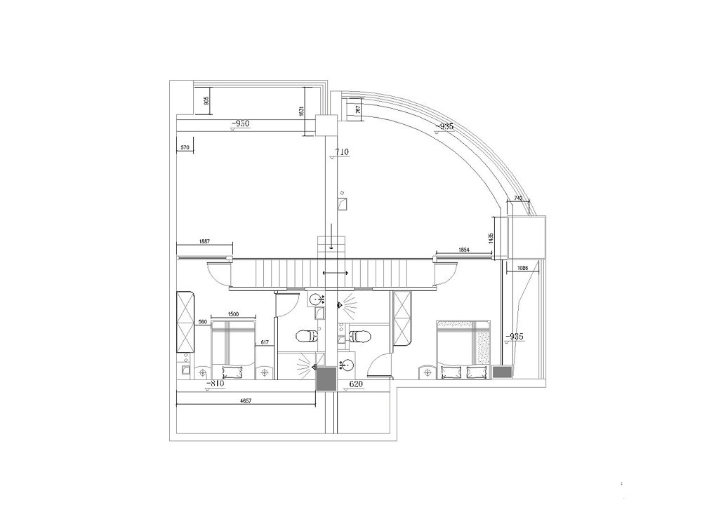 西北湖中心190平新中式風(fēng)格裝修效果圖