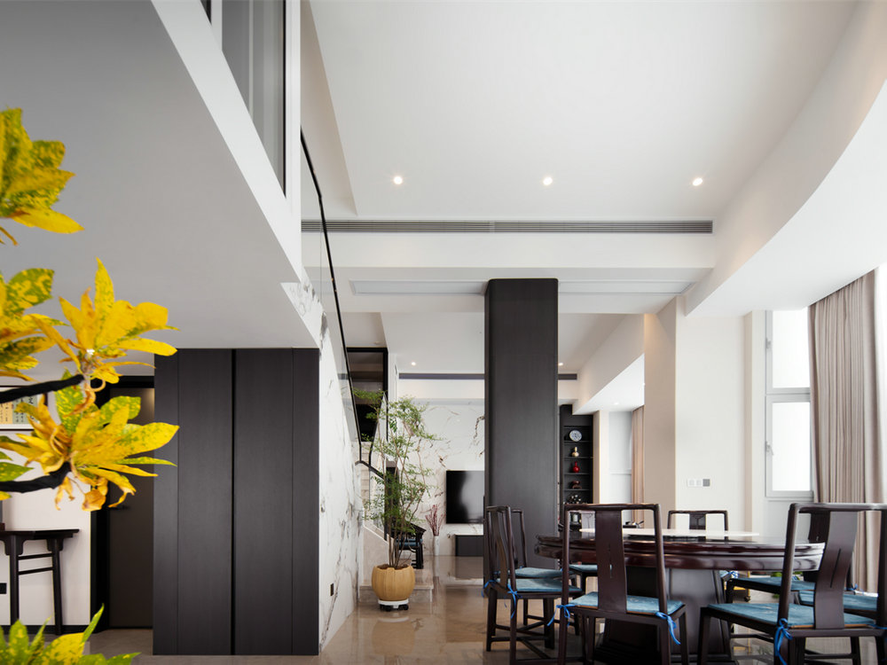 西北湖中心190平新中式風(fēng)格裝修效果圖