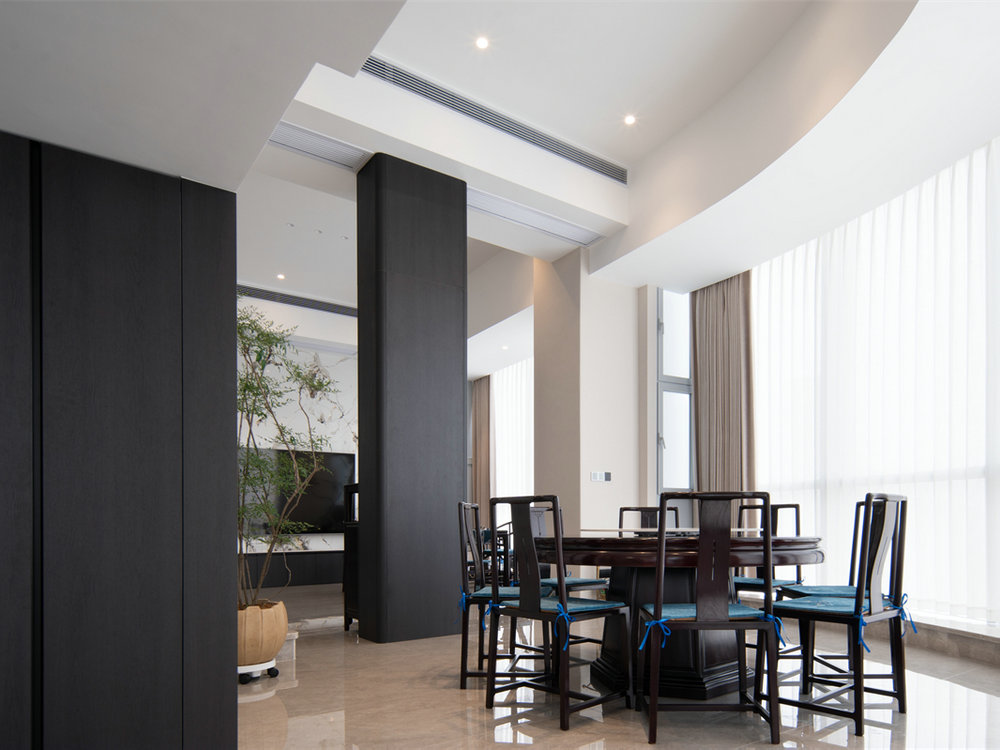 西北湖中心190平新中式風(fēng)格裝修效果圖