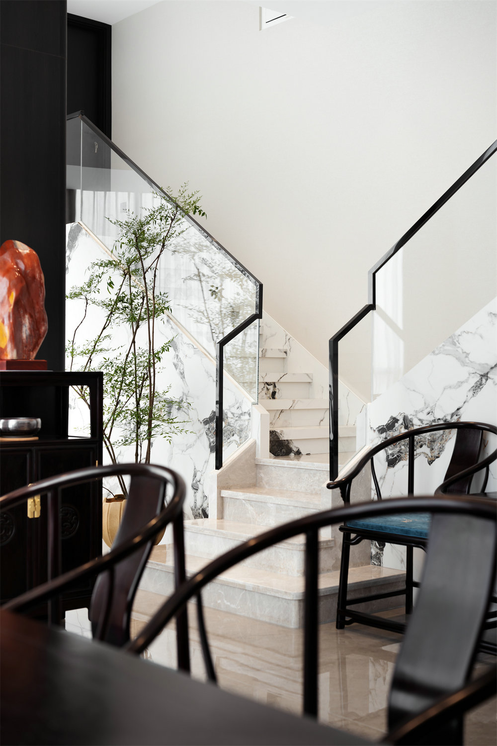 西北湖中心190平新中式風(fēng)格裝修效果圖