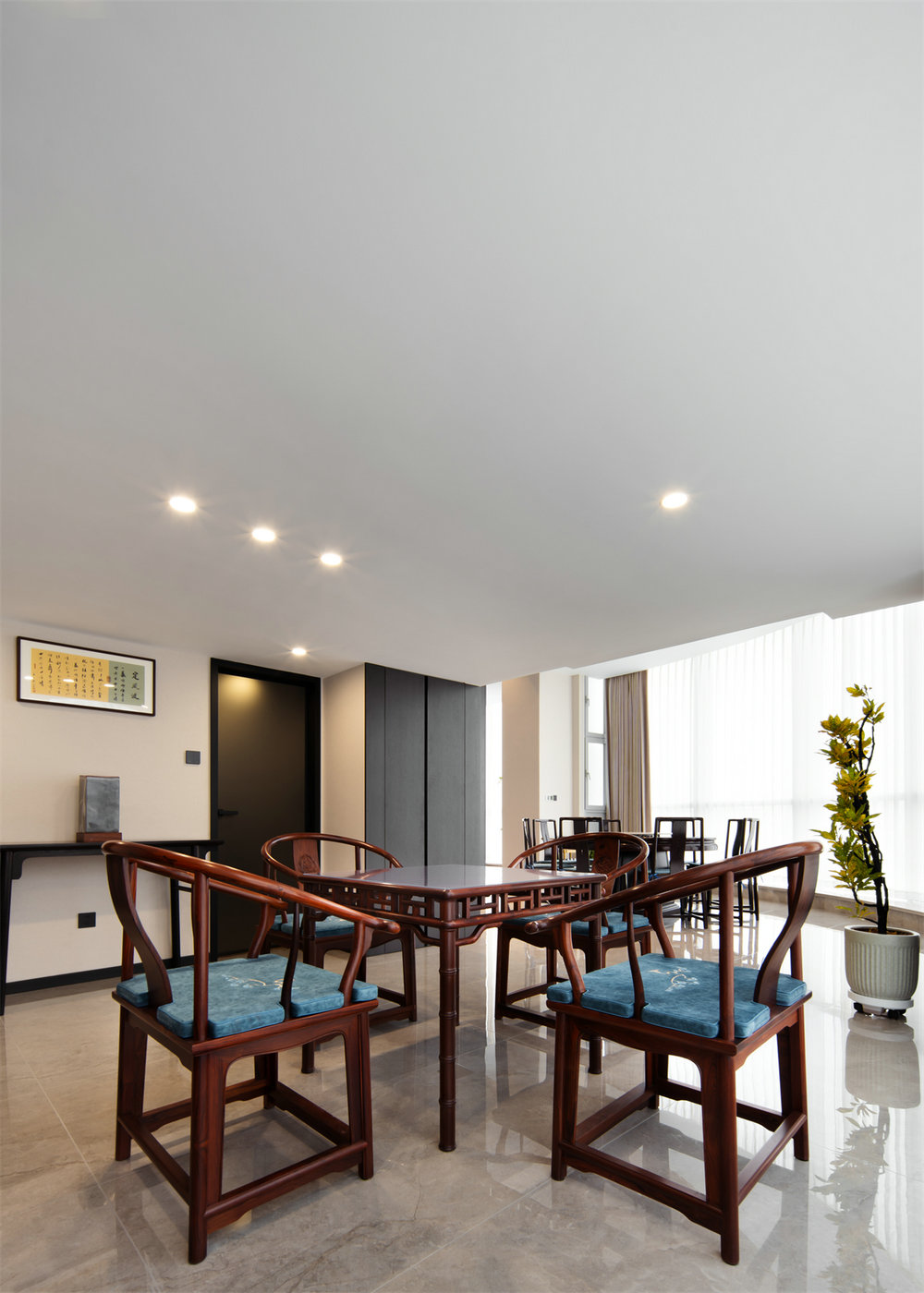 西北湖中心190平新中式風(fēng)格裝修效果圖