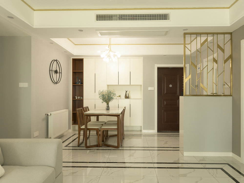 長(zhǎng)投綠城蘭園111m^2現(xiàn)代風(fēng)格裝修效果實(shí)景圖