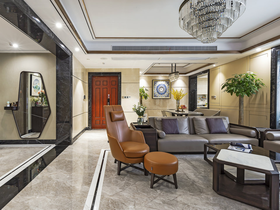 國(guó)際金融城新中式風(fēng)格裝修效果實(shí)景圖