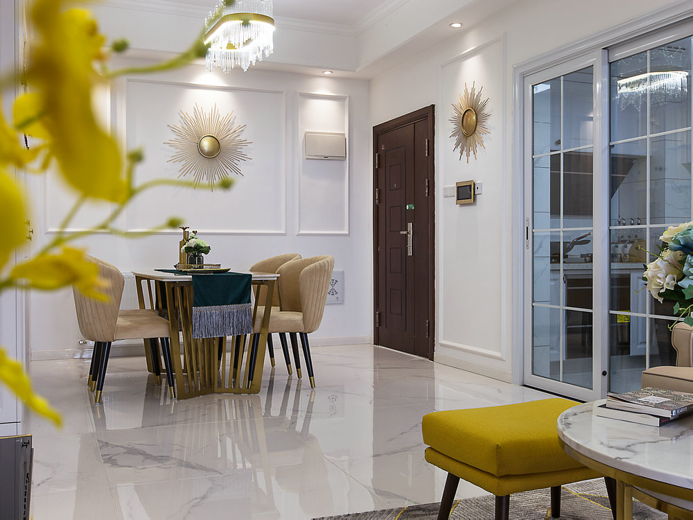 金沙泊岸90m^2輕奢風(fēng)格裝修效果實景圖