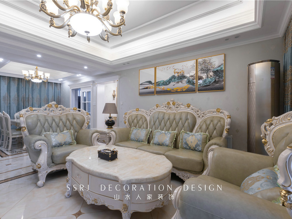 麗水康城135平歐式風格裝修效果圖