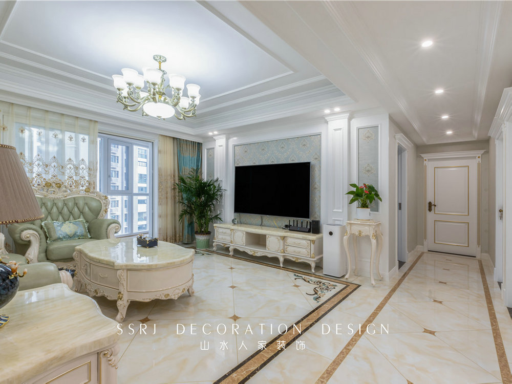 麗水康城135平歐式風格裝修效果圖