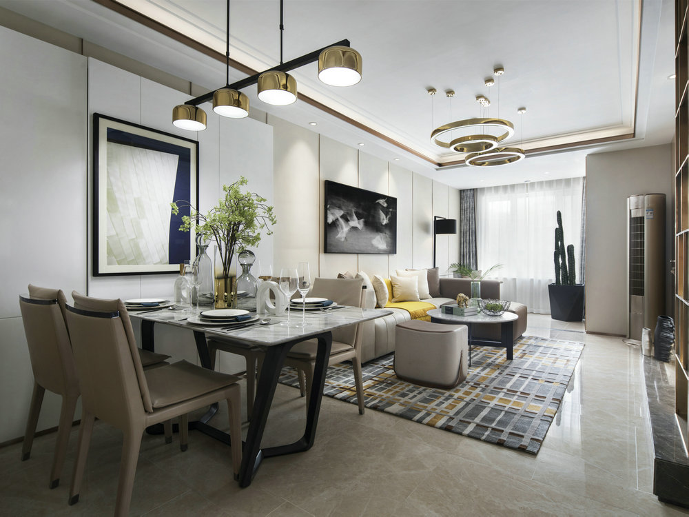 保利華府輕奢風格裝修效果圖