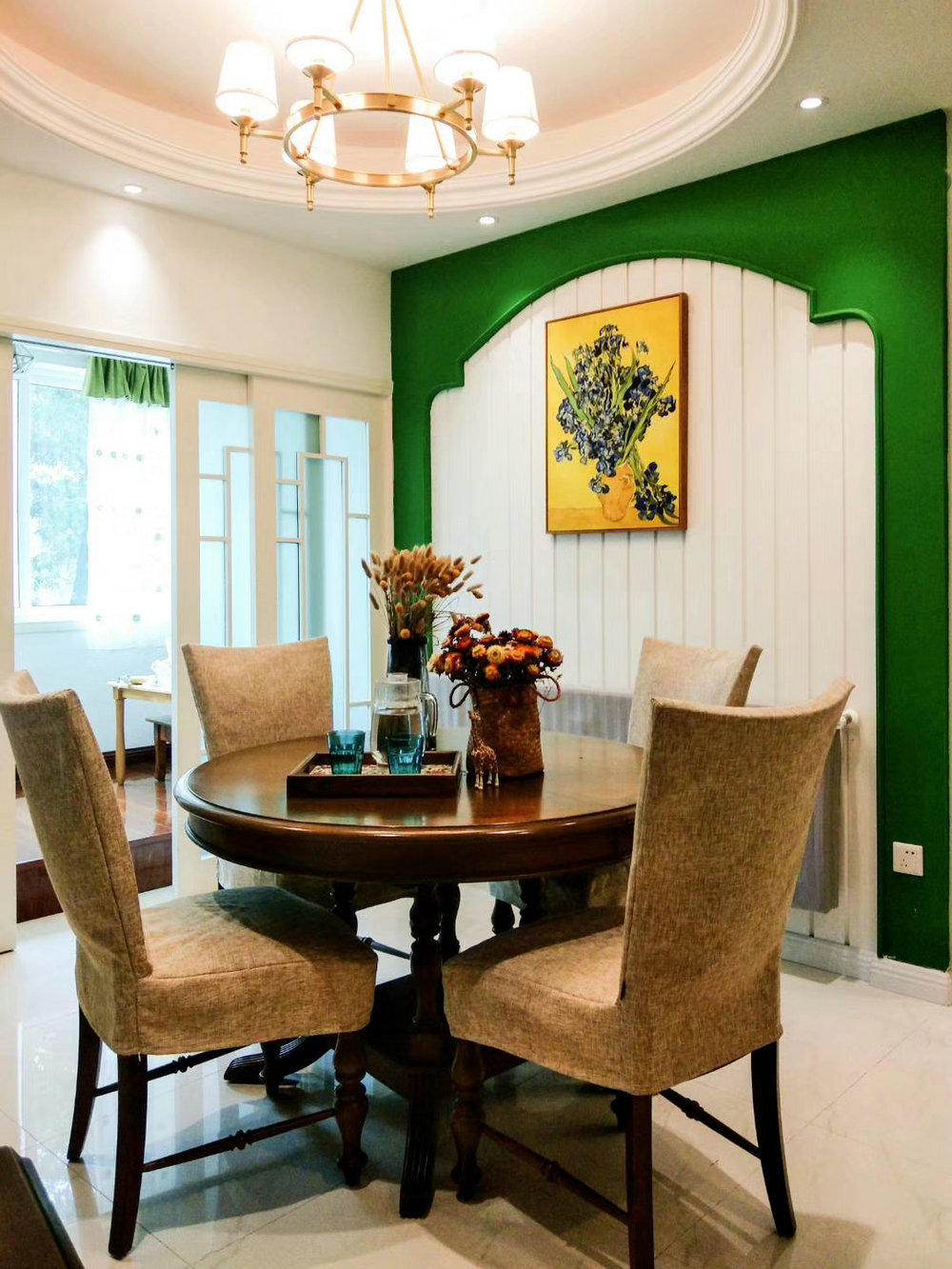 東湖名居140平美式風(fēng)格裝修效果圖