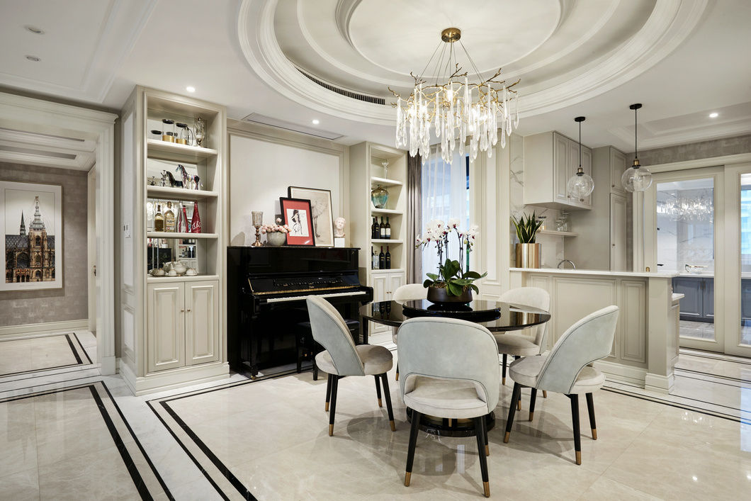 雅居樂花園別墅法式輕奢風格裝修效果圖