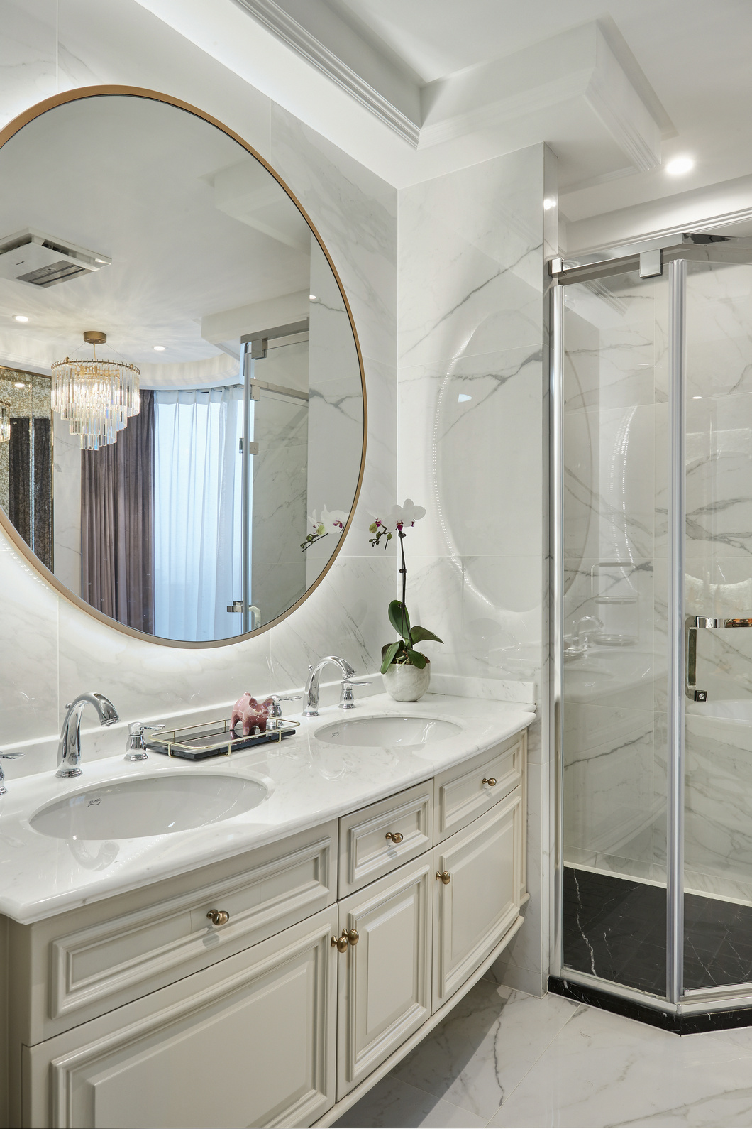 雅居樂花園別墅法式輕奢風格裝修效果圖