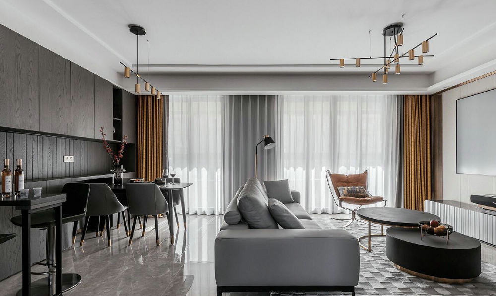 清江宏景121平現(xiàn)代簡(jiǎn)約風(fēng)格裝修效果圖