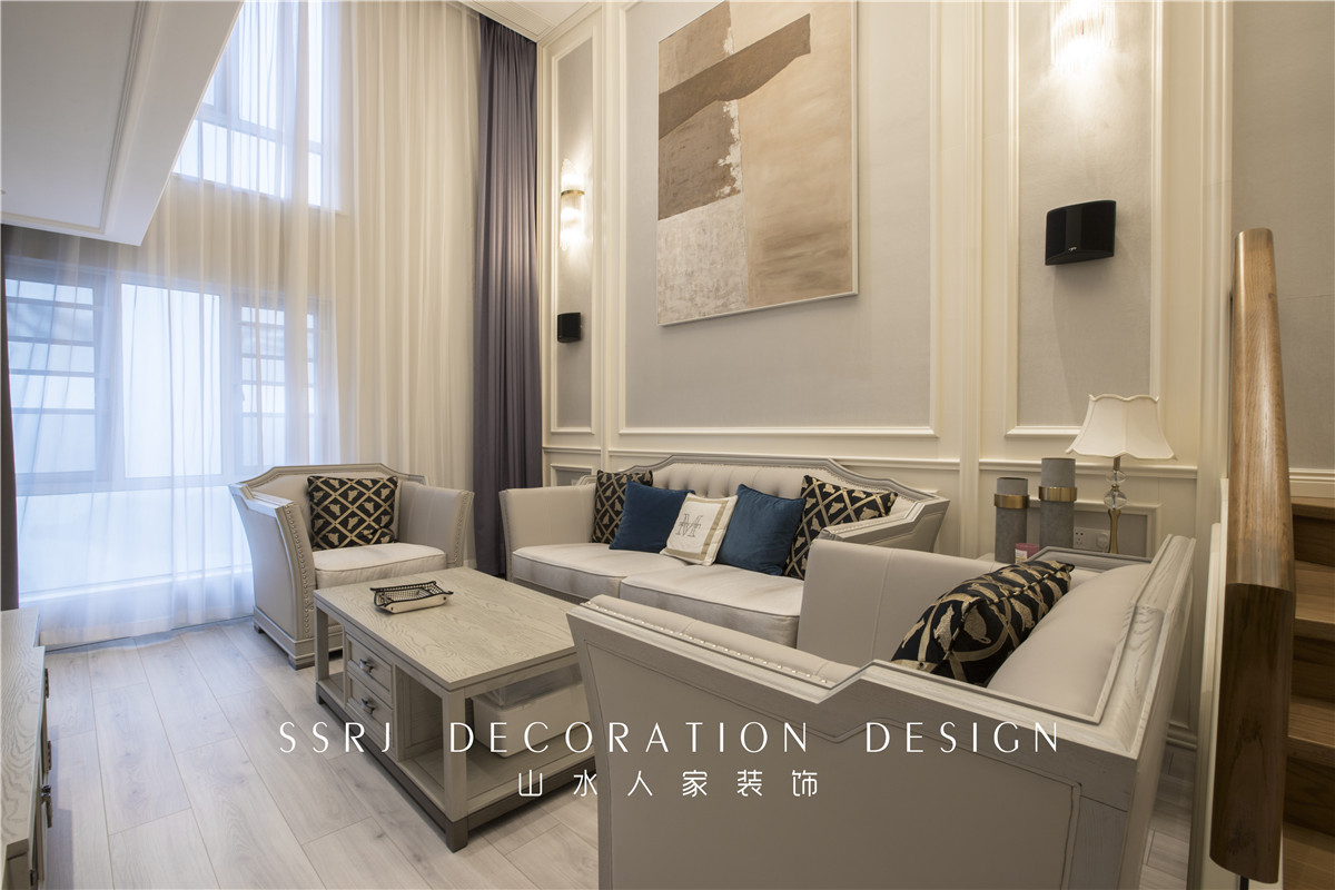 金珠港灣122平復(fù)式樓簡美風(fēng)格裝修效果圖