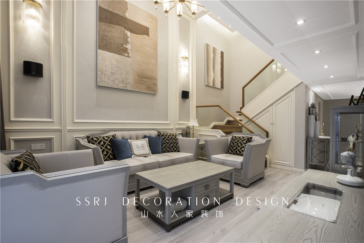 金珠港灣122平復(fù)式樓簡美風(fēng)格裝修效果圖