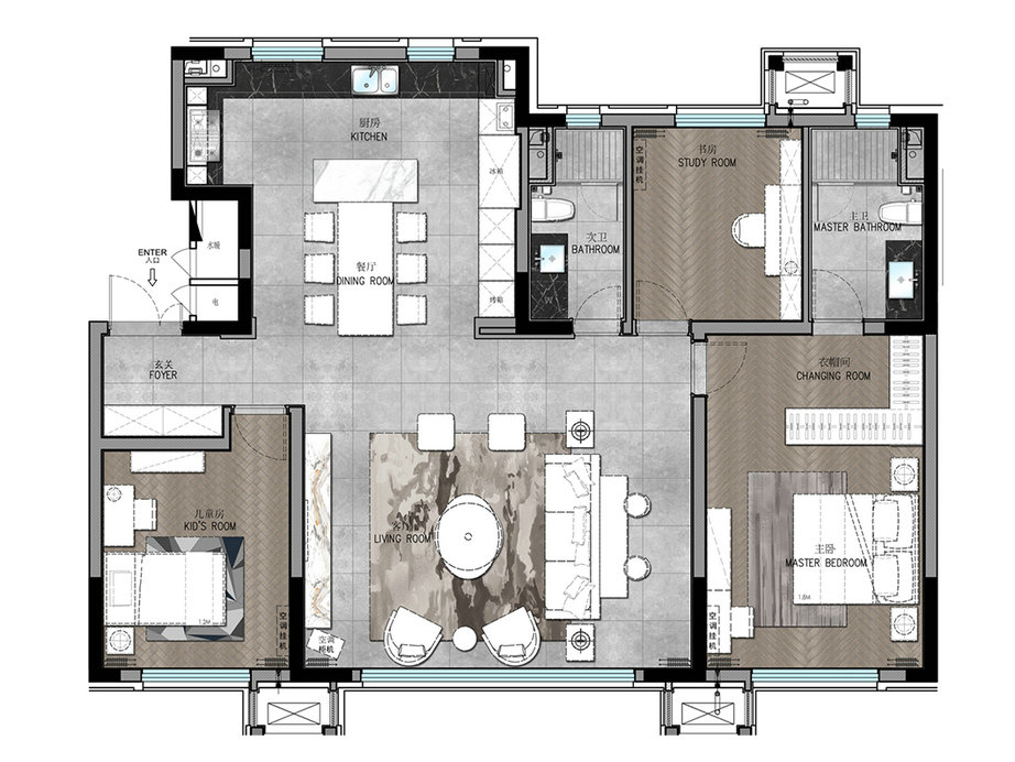 沿海賽洛城新中式風格裝修效果圖 沿海賽洛城新中式風格裝修效果圖